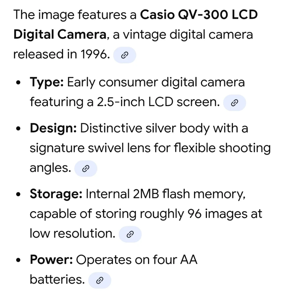 CASIO VINTAGE QV300 DIGITAL CAMERA